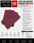 Ultra Fine Abrasive Finishing Pads – 3 Pack