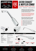 GX200 Exhaust and Muffler Combo