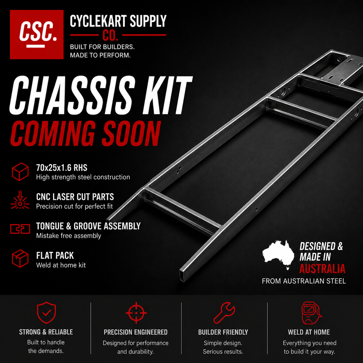 COMING SOON - 75x25x1.6mm DIY Chassis Kit