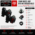25mm Wheel Hub Pair with M8 Threaded Holes