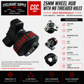 25mm Wheel Hub with M8 Threaded Holes
