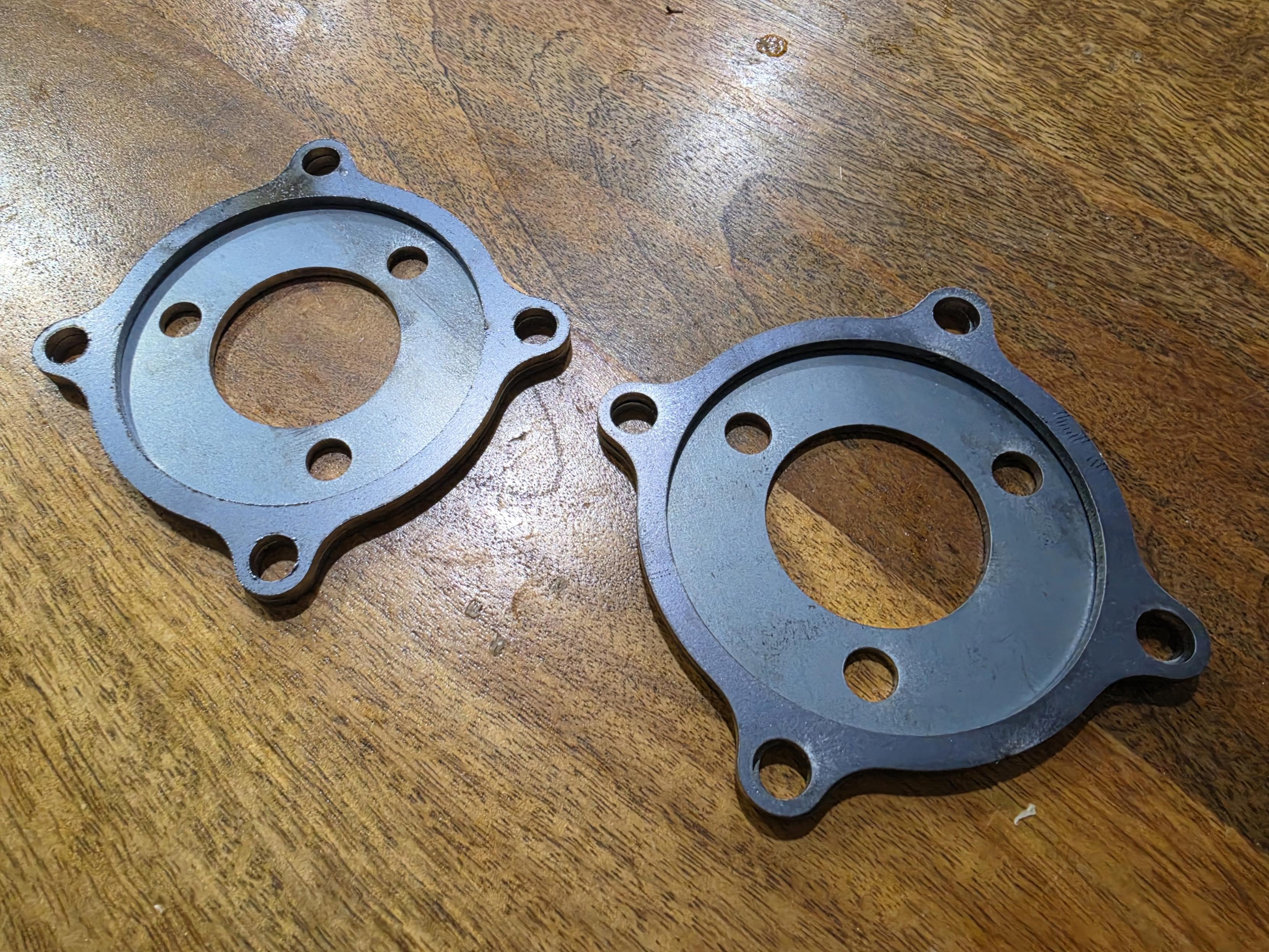 Pit bike wheel hub adapters